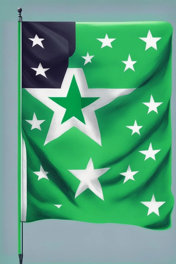 Joe Biden with Esperanto flag. Green flag with white square and green star inside the square. "Esperanto Flag"