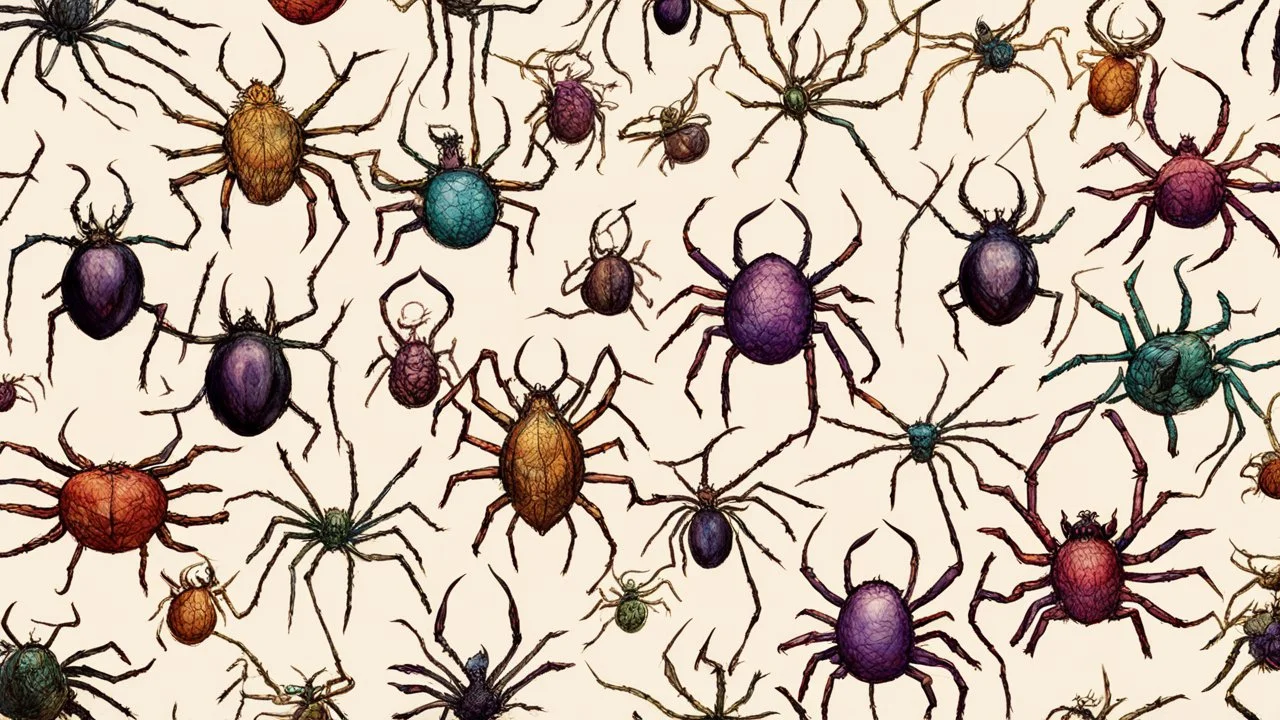 creepy crawly halloween creatures spiders spiderwebgs colorful creatures of every kind