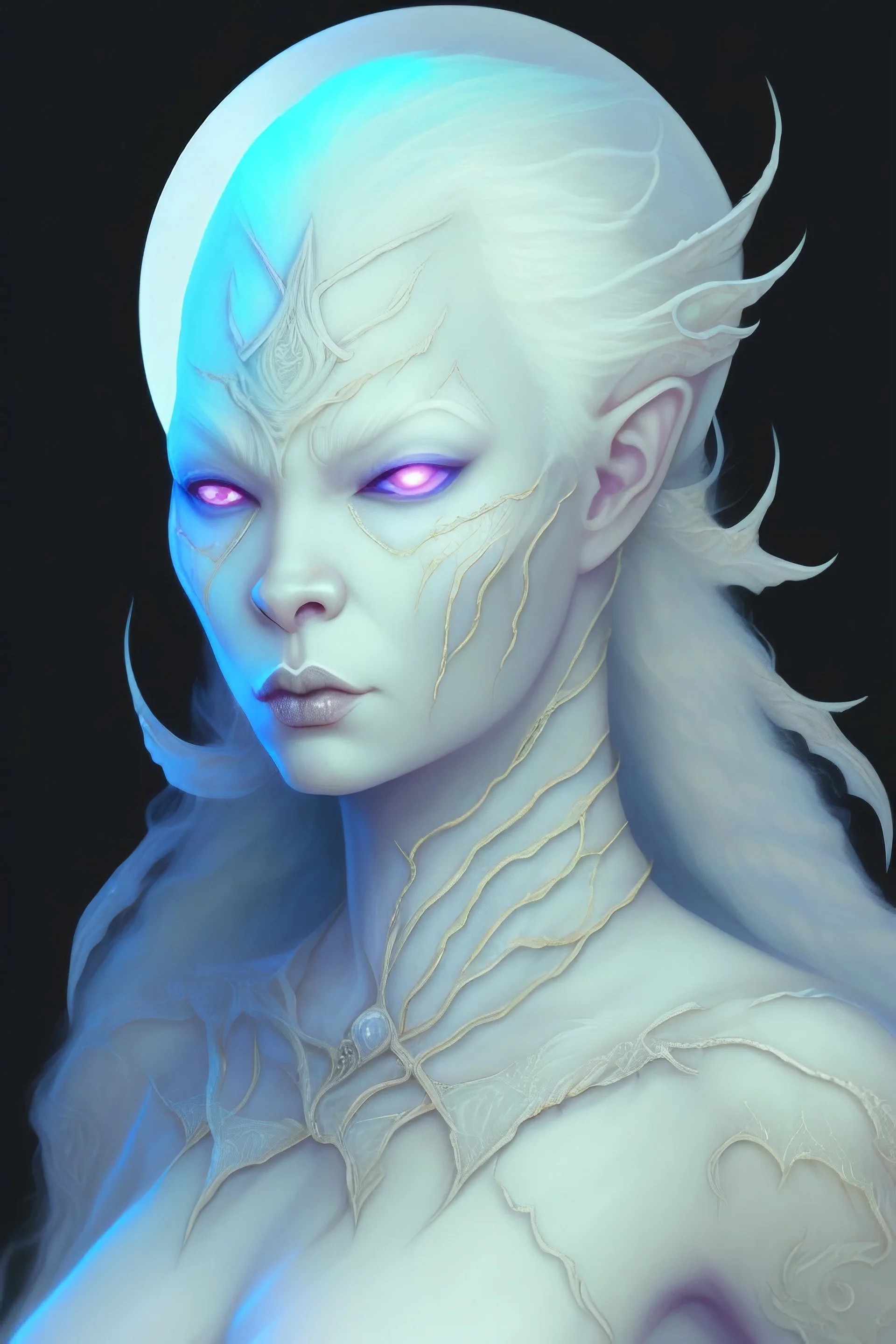 dnd changeling albino moon goddess