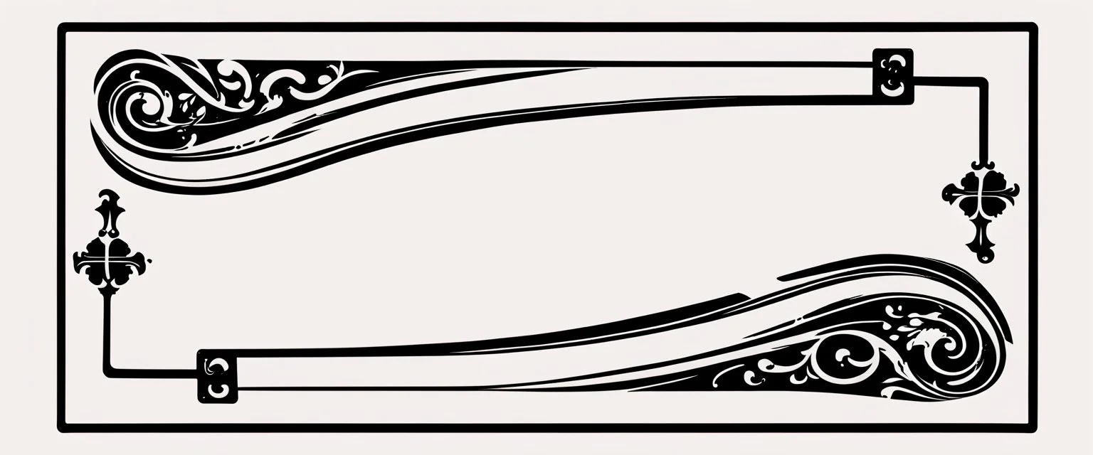 decorative corner elements(top left and bottom right) inspired by steam locomotive railroad and engraved stamps. antique printing