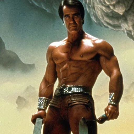 young bruce campbell bodybuilder conan the destroyer 1 9 8 5, movie still dvd screengrab