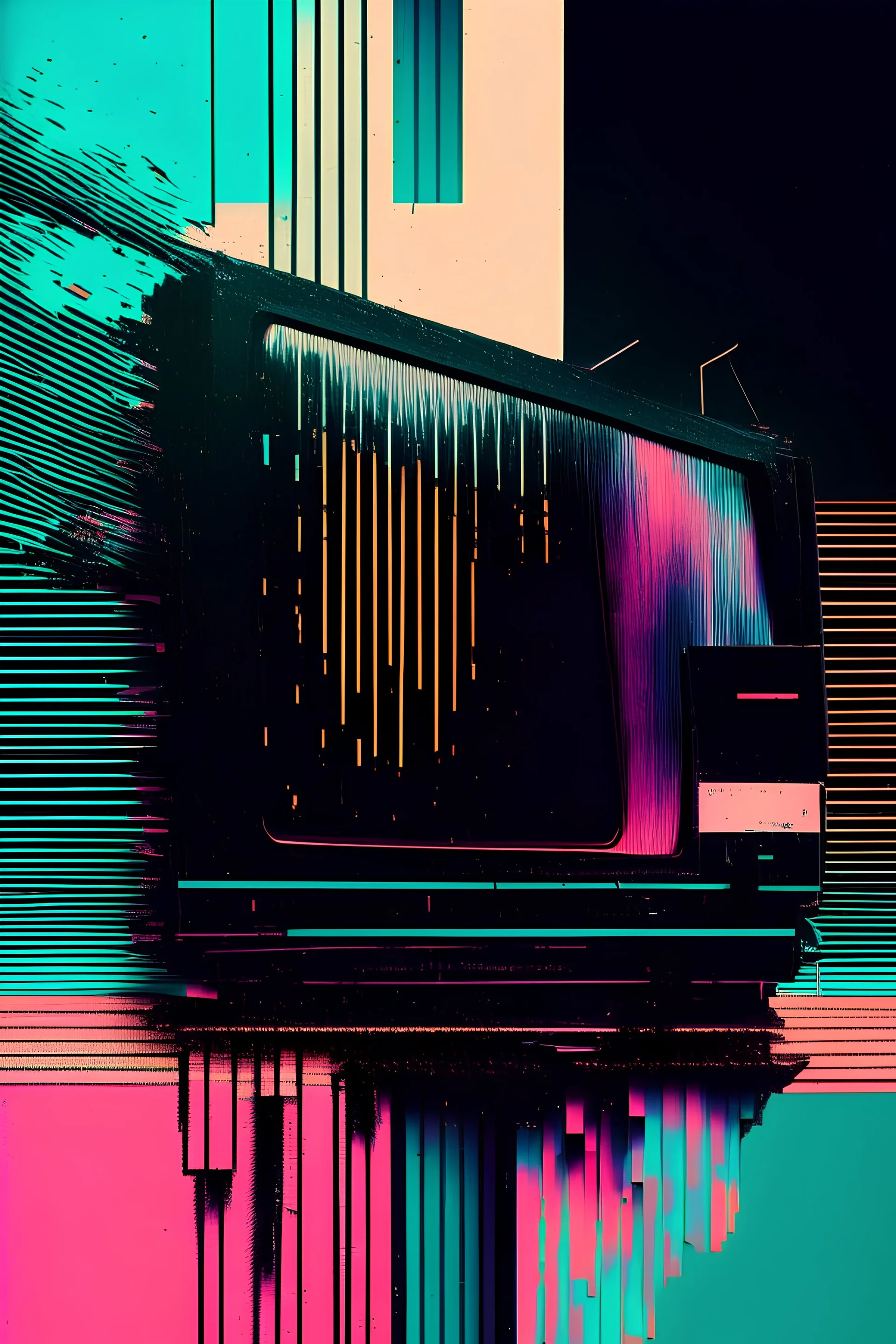 abstract vhs glitch art