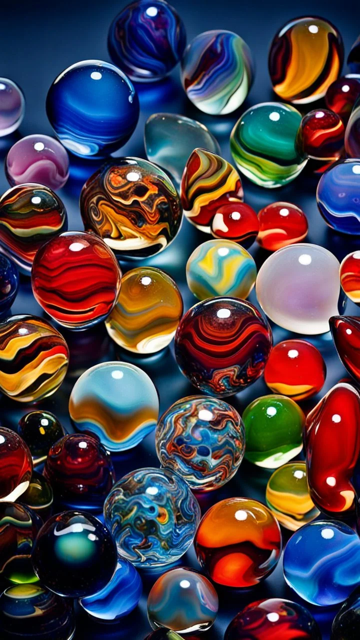 many stunning glass marbles, colorful, extremely detailed, realistic shapes, colorul, 90s nostalgia, stunning, shiny, ultra detailed, dark background, perfect photo