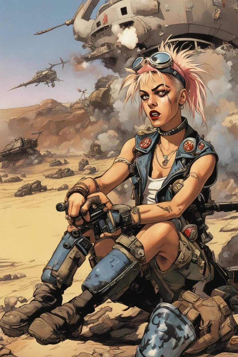 Tank Girl in her iconic scene