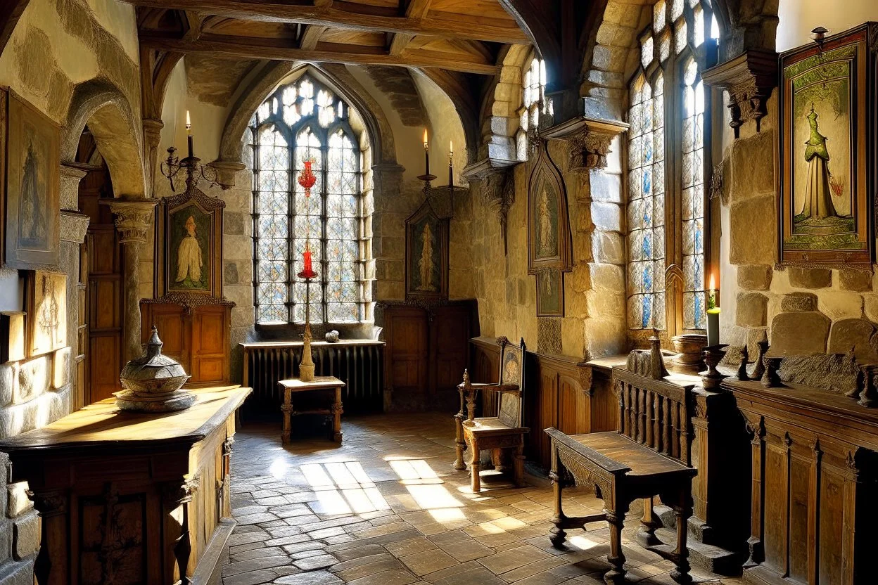 interior of medieval castle