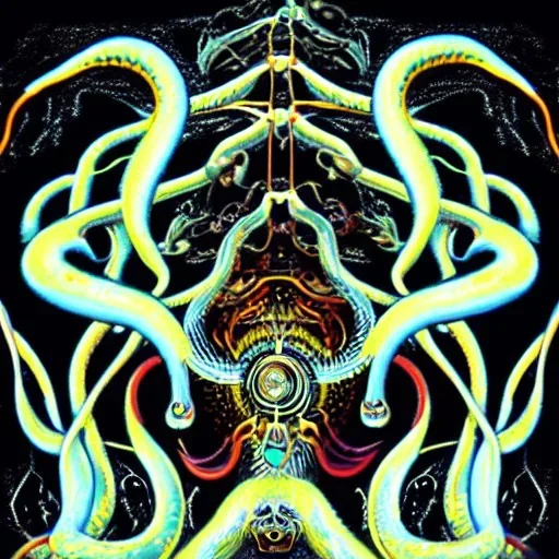 Dimethyltryptamine Demons Tentacles Psychedelic Mind