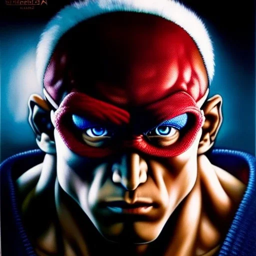 Ultra detailed fullbody Portrait in oil on canvas of Street Fighter- E.Honda,extremely detailed digital painting,ultrarealistic skin,intense stare, extremely detailed face, crystal clear eyes, mystical colors ,perfectly centered image, perfect composition, rim light, beautiful lighting,masterpiece ,8k, stunning scene, raytracing, anatomically correct, in the style of Simon Bisley and Ohrai Noriyoshi and robert e howard and Steve Jung and frank frazetta.