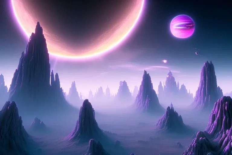 Alien ambient ,cosmic crystal diamond city on sky island on clouds,space starship , stargate, full of details, smooth, bright sunshine，soft light atmosphere, light effect，vaporwave colorful, concept art, smooth, extremely sharp detail, finely tuned detail, ultra high definition, 8 k, unreal engine 5, ultra sharp focus