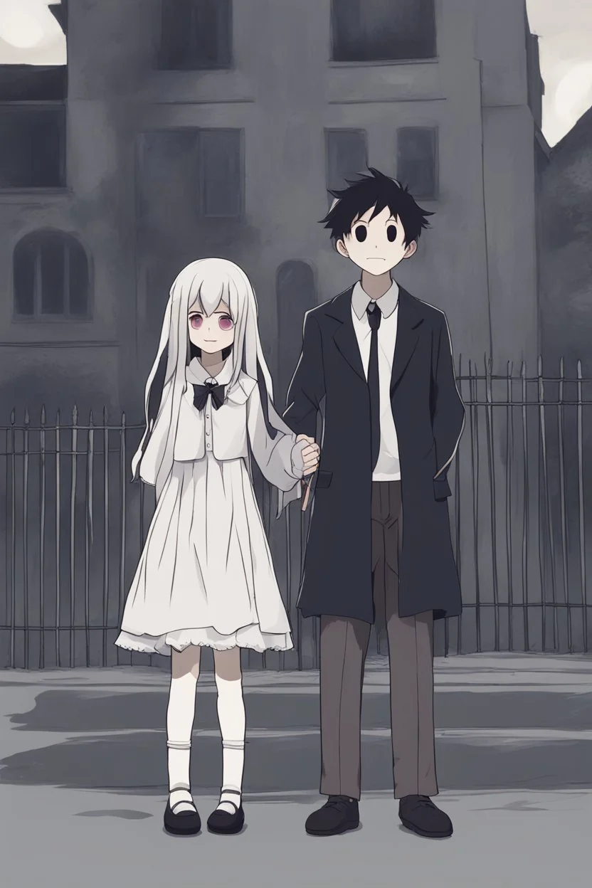 romantic hight school ghost girl and human boy