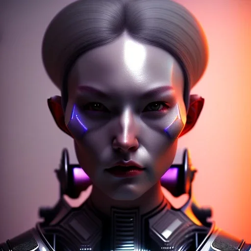 American Woman, silver short hair, samurai, cyberpunk, neon, highly detailed, art stations, concept art, smooth, unreal engine 5, god rays, ray tracing, RTX, lumen lighting, ultra detail, volumetric lighting, 3d, finely drawn, high definition, high resolution, gradient background