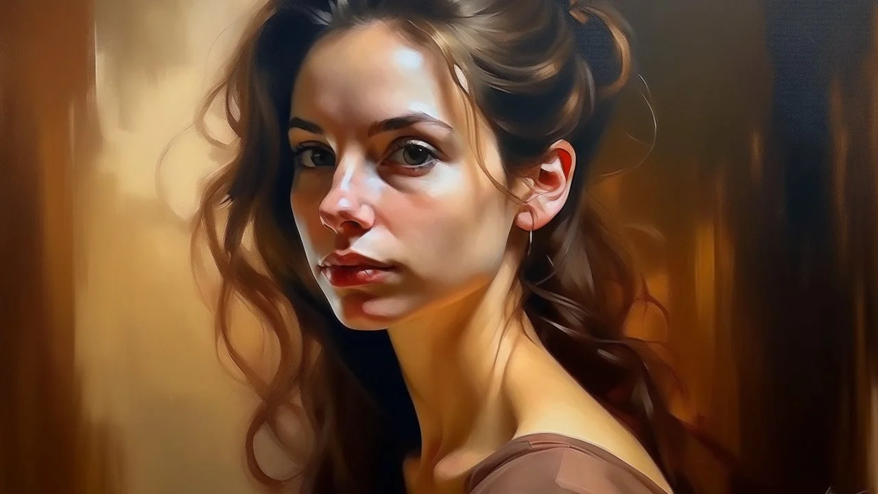 oil painting woman