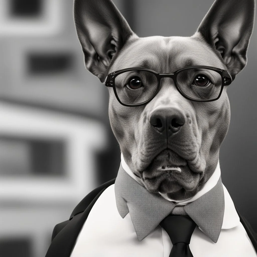 a dog in a suit that looks like i bussines dog