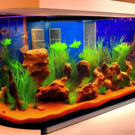 Cosmos aquarium in desert