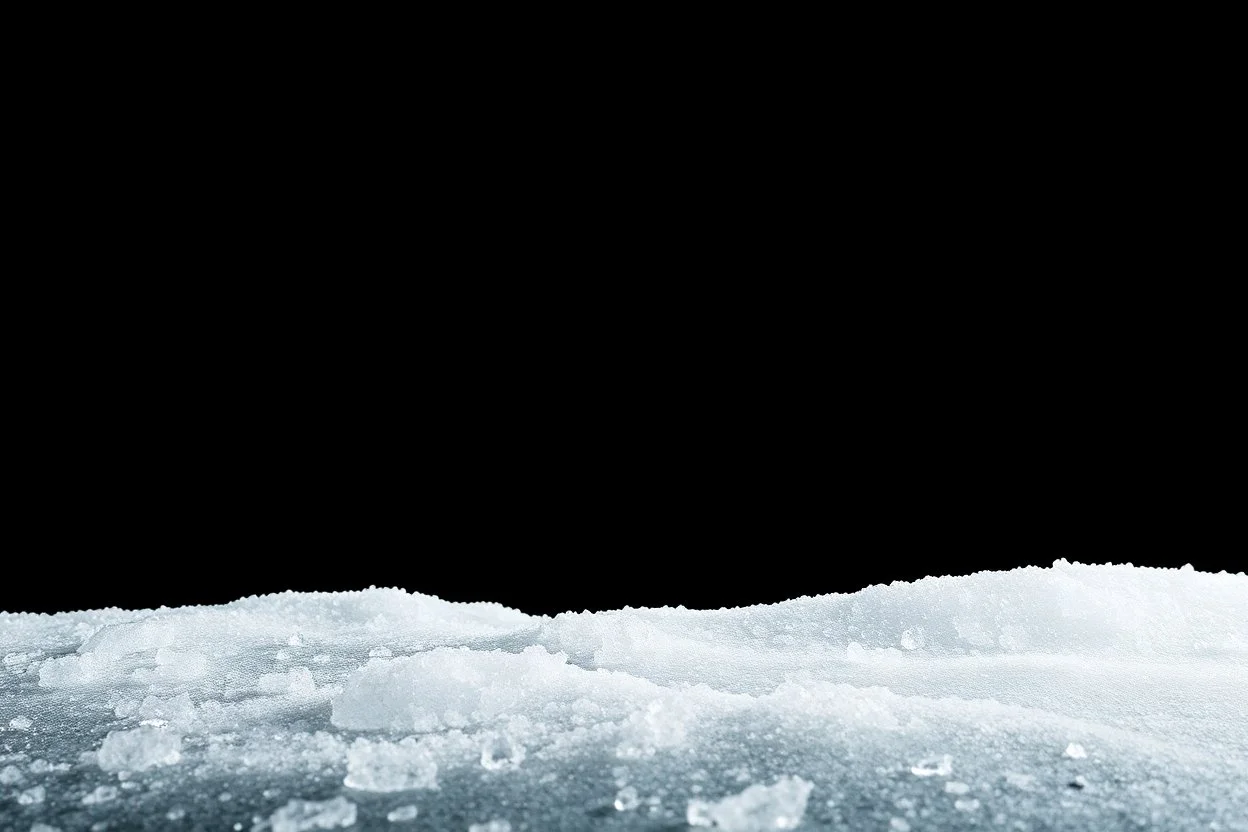 texture of ice crystal on flat surface, white on black vector