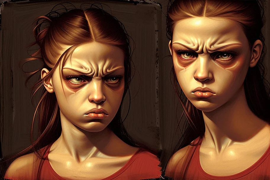 angry girl by andrea del sarto