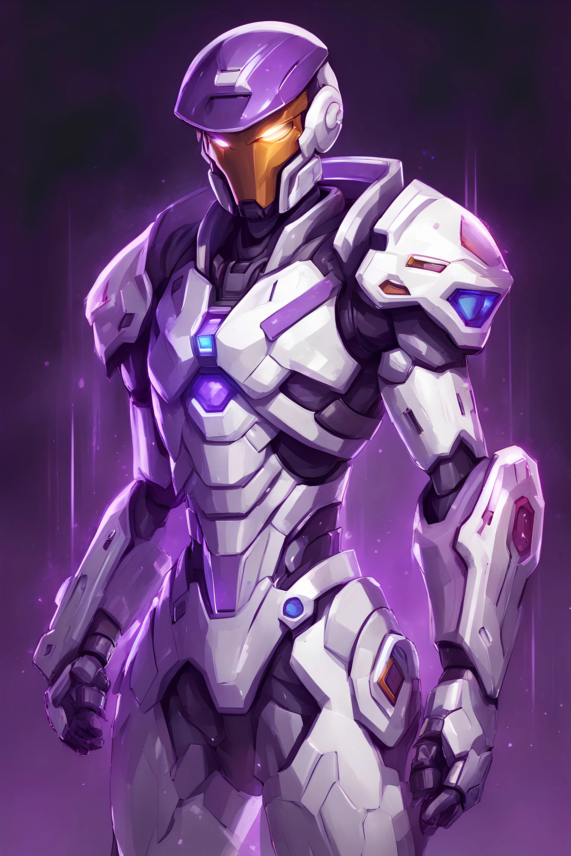 armor for men, alien technology, futuristic, high-tech suit, plasma flowing  cool design, purple and black in color with white straps - AI Generated  Artwork - NightCafe Creator