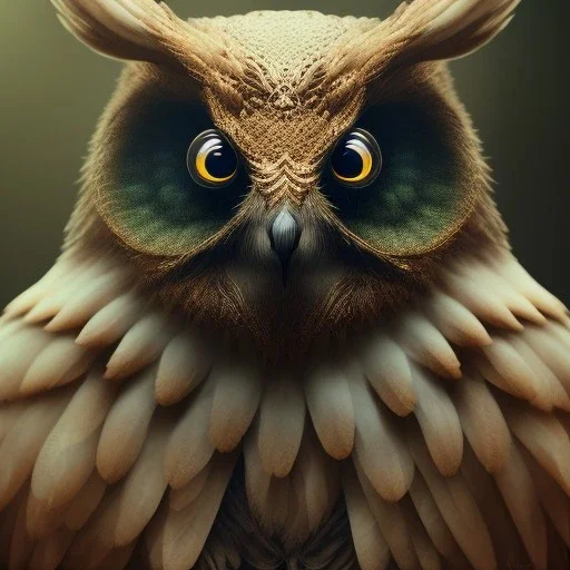 intricate details, realistic, octane, unreal engine, portrait, natural lighting,zoomed out + portrait, volumetric lighting, shiny,extreme detail, Photorealism, High detail, Hyper realistic Owl in forest, macro lens blur,abstract paint, sharp,eos5d mark 4, ef 85mm 5.6, focus, trending by artstation