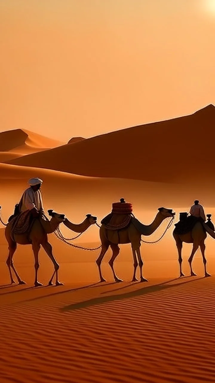 Africa, camel and desert, farmers