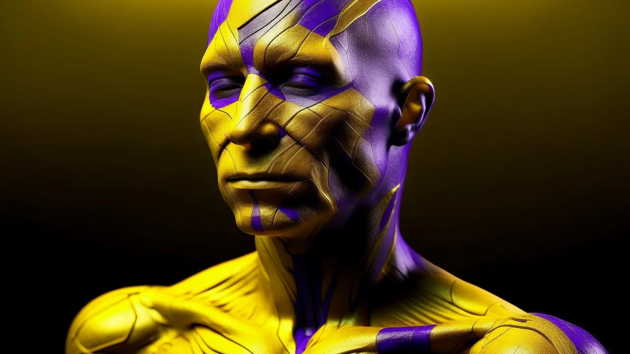 A Purple Gold Human