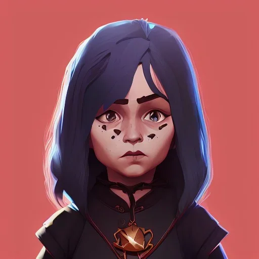 Portrait of an adorable witch kid by Nick Harris