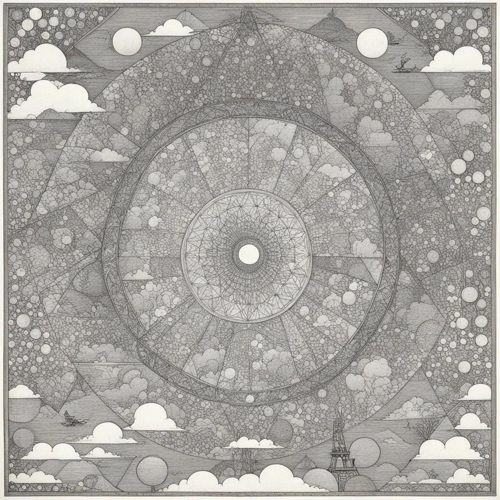geometric tessellation by W. Heath Robinson