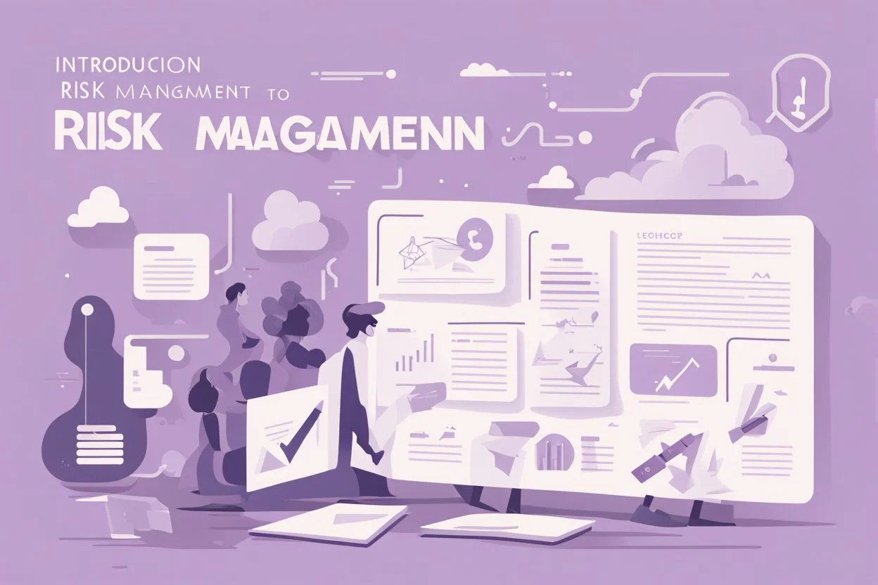 Introduction to Risk Management, flat light purple style
