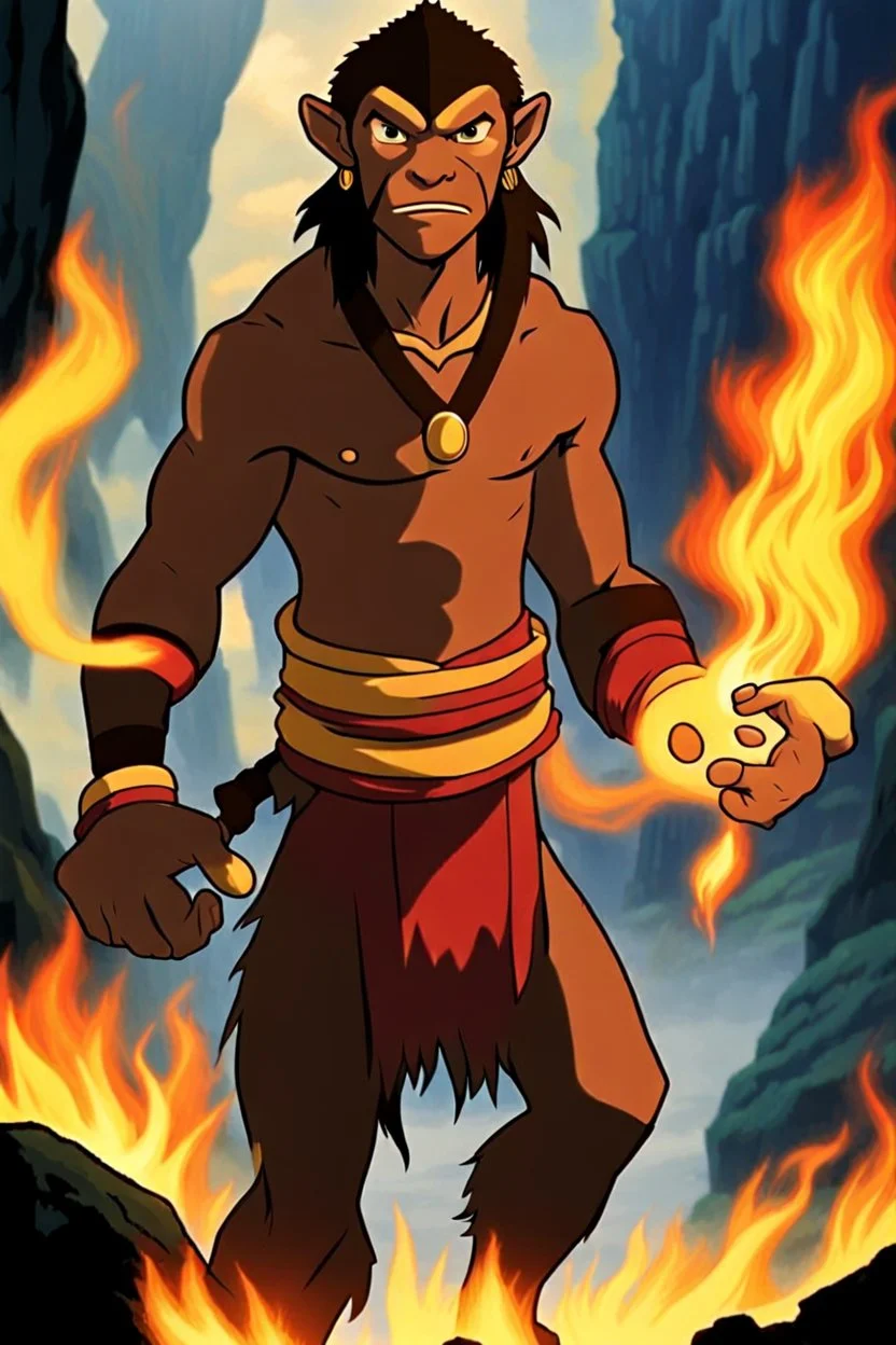 Avatar: The First Firebender, Caveman, Homo Erectus in the Avatar State, ancient, discovery of fire, avatar the last airbender