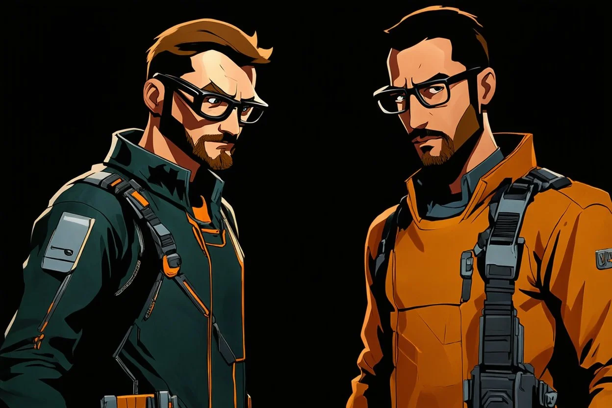 Gordon Freeman and Adrian Shephard from Half life