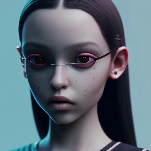 Jenna ortega as Wednesday addams, hyper detail, octane render, unreal engine 5, photorealistic, 8k resulation