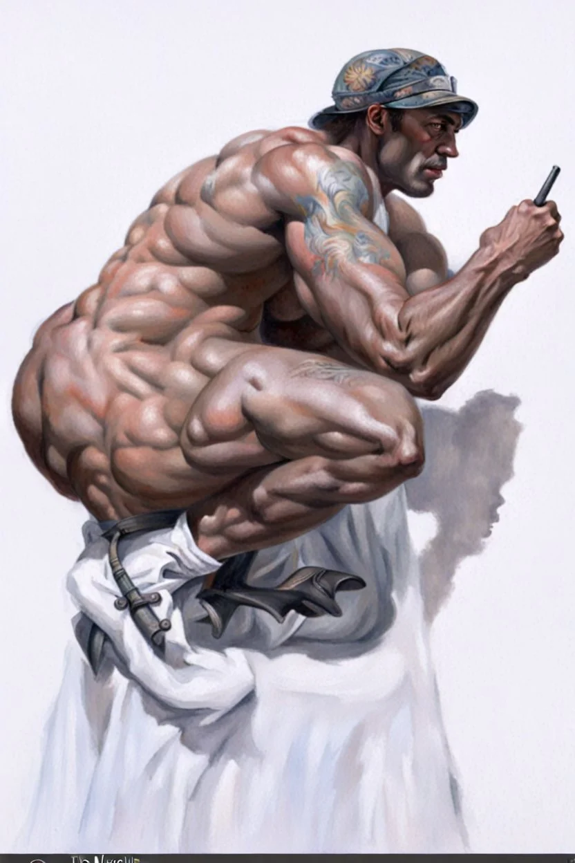 the muscle man like 19th painting