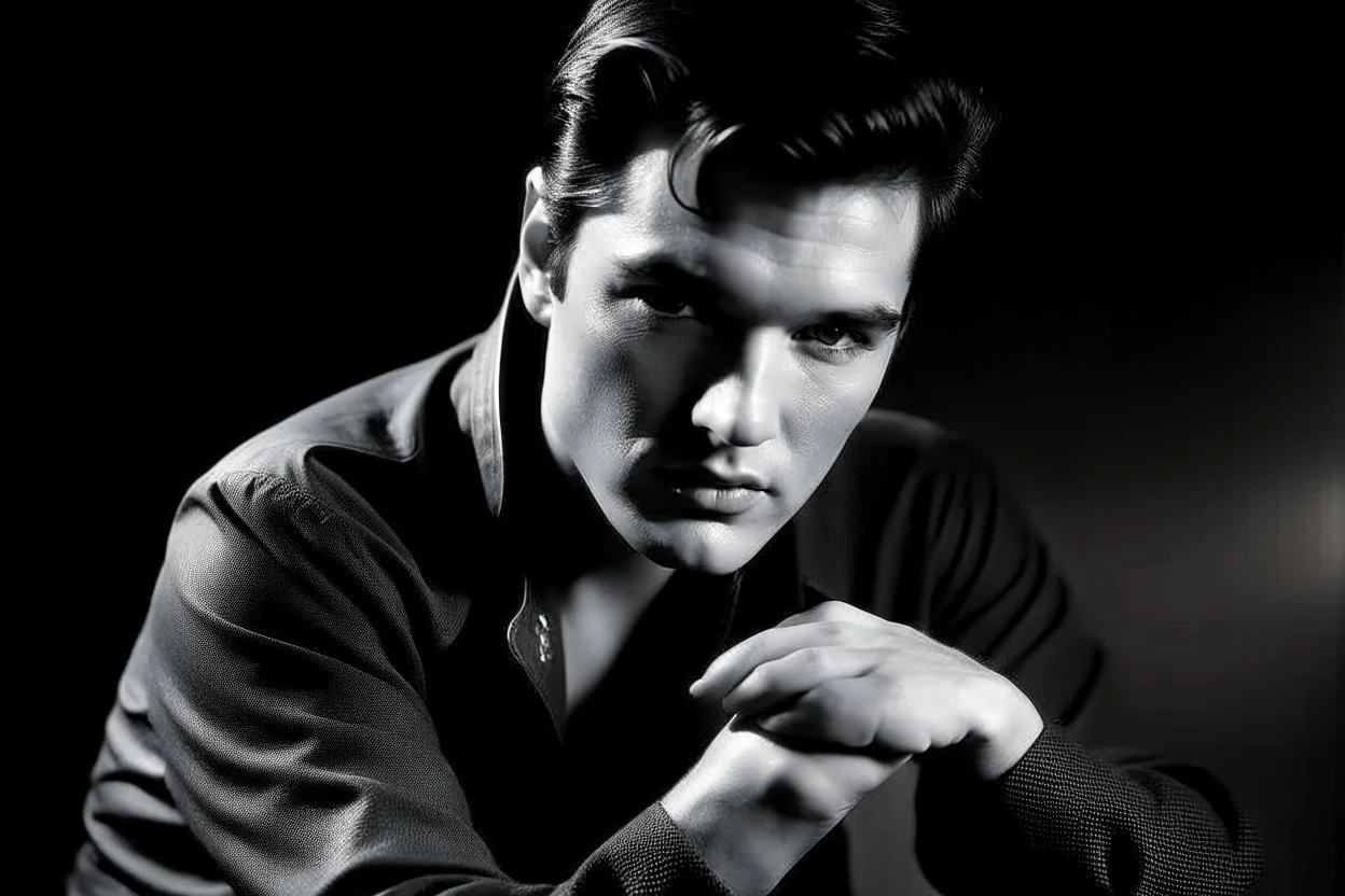 elvis pressley t simple black and white