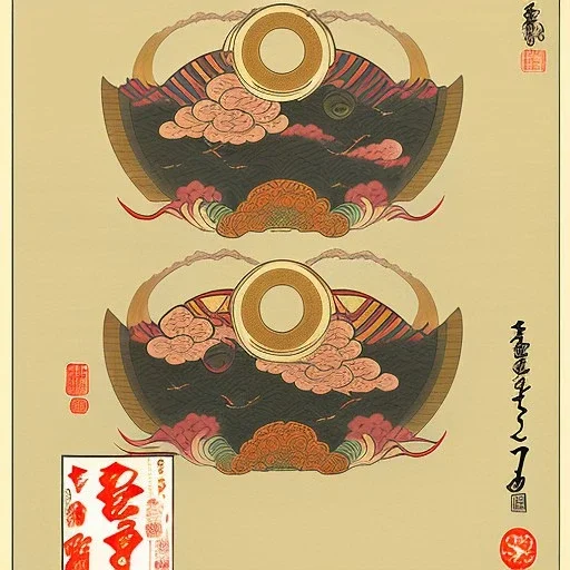 shop logos, Ukiyo-e japanese art