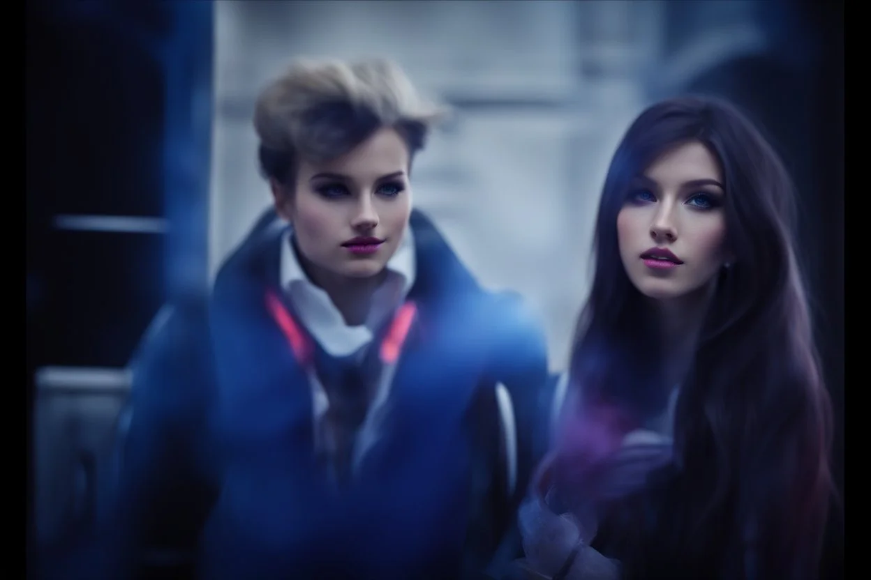 full body standing beautiful 20 year old girl with ash blonde hair and blue eyes with her long hair down, wearing a white sleeved shirt and nice sarifon dress, and lilac long leggings, with long black boots full body shot