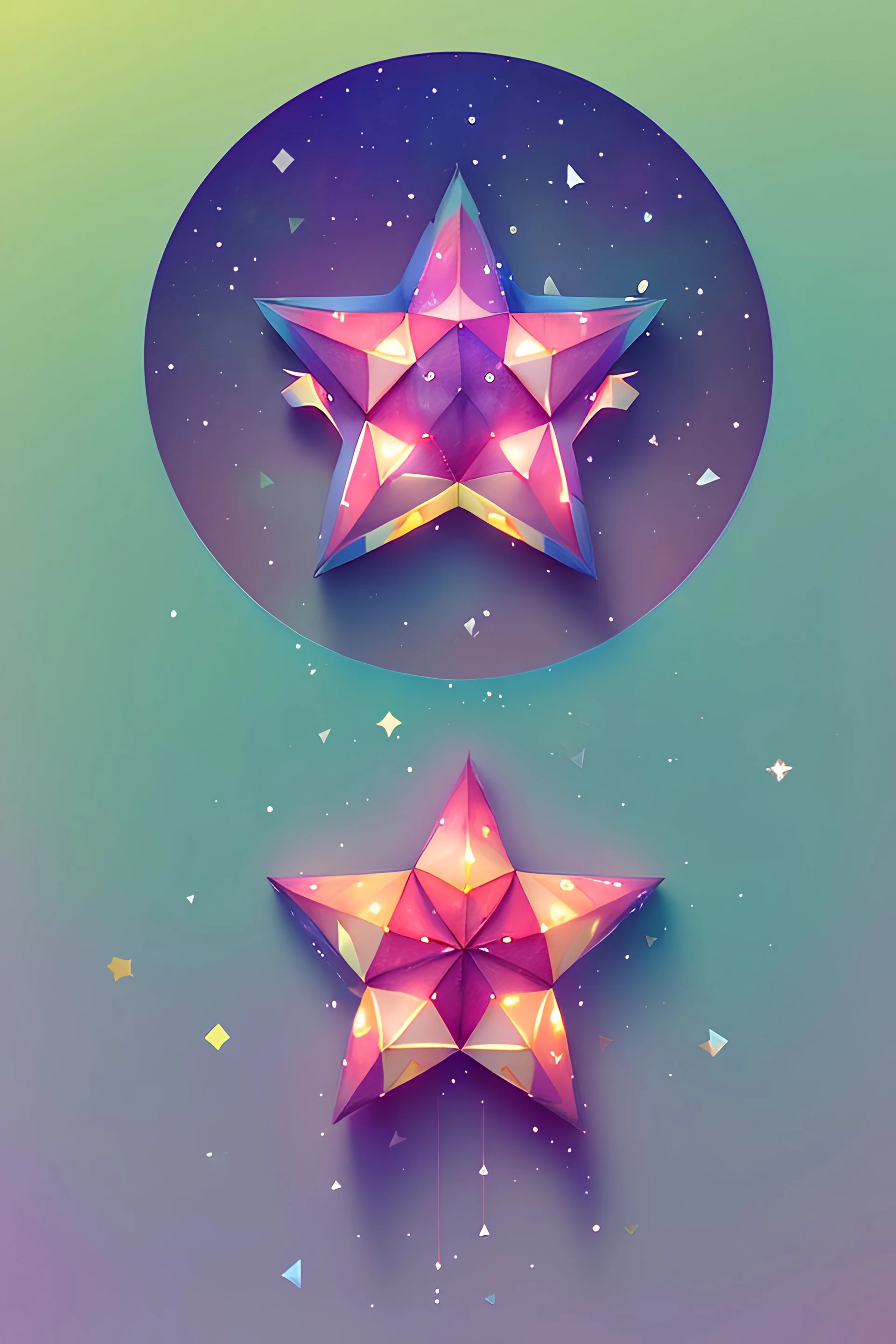 beatiful stars , 3D vector art , cute and quirky , fantasy art , watercolor effect , bokeh adobe illustrator , low-pol , soft lighting , isometric style, retro aesthetic , focused on the character , 4k resolution , photorealistic rendering , using cinema 4k