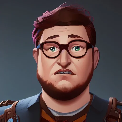 wayne knight, ed sheeran, dark blonde hair, shaved, no glasses, lego, steampunk