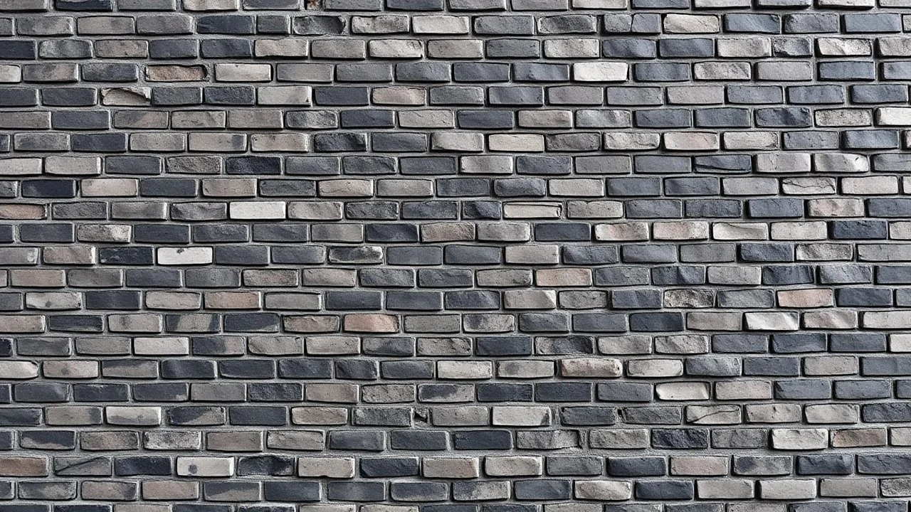 A brick wall with a black theme