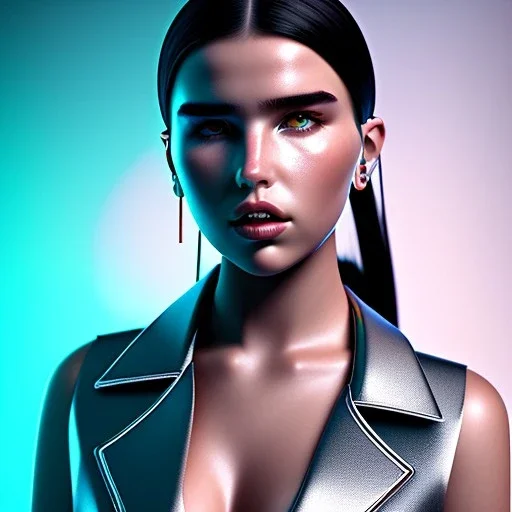 Mystery dua lipa, Ambiance dramatique, dramatic lighting, volumetric lighting, concert background, hyperrealisme, 8k, high quality, lot of details, fit within portrait