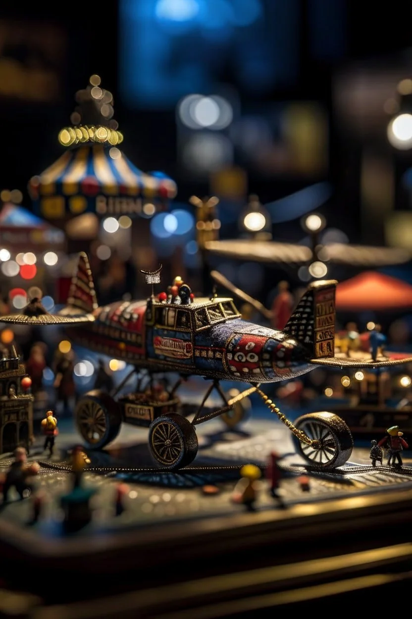 flying circus,shot on Hasselblad h6d-400c, zeiss prime lens, bokeh like f/0.8, tilt-shift lens 8k, high detail, smooth render, down-light, unreal engine, prize winning