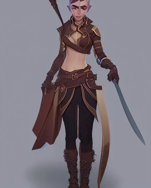 d&d character female cleric cheery