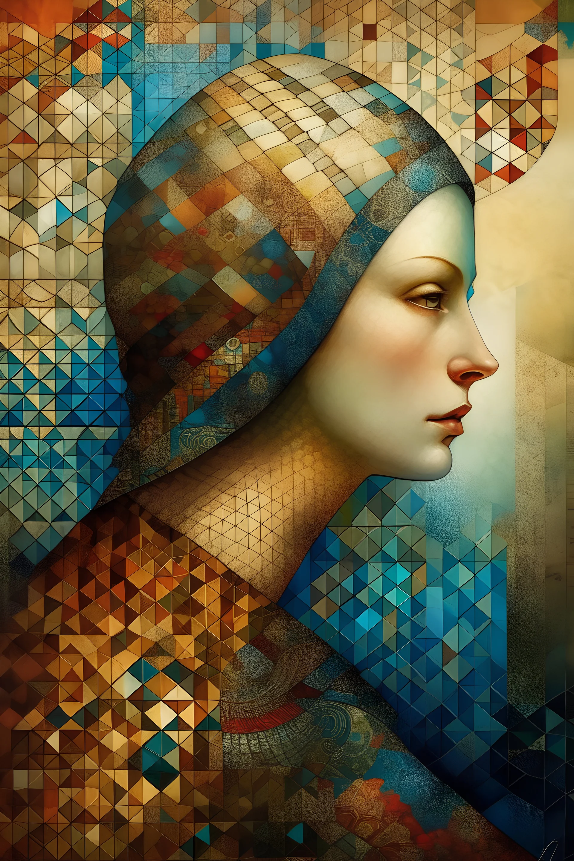 Patchwork fairly core-inspired art piece, Karol Bak and Paul Klee and Jamie Heiden beautifulintricate details, crisp quality, 8k, high definition, cinematic, sublime, fascinating, magnificent, adorable, astonishing
