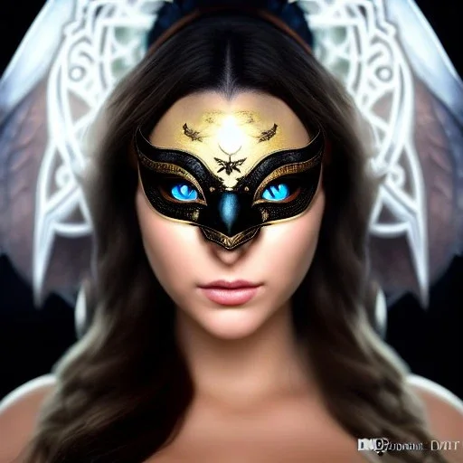 ultra detailed fullbody Portrait in oil on canvas of a beautiful busty woman with Skyrim Dragon priest mask ,extremely detailed digital painting, extremely detailed face,crystal clear Big eyes, mystical colors ,perfectly centered image, perfect composition,rim light, beautiful lighting, 8k, stunning scene,extremely sharp detail, finely tuned detail, ultra high definition raytracing, in the style of robert e howard and pablo oliveira and Ken Kelley and Ohrai Noriyoshi and Simon Bisley