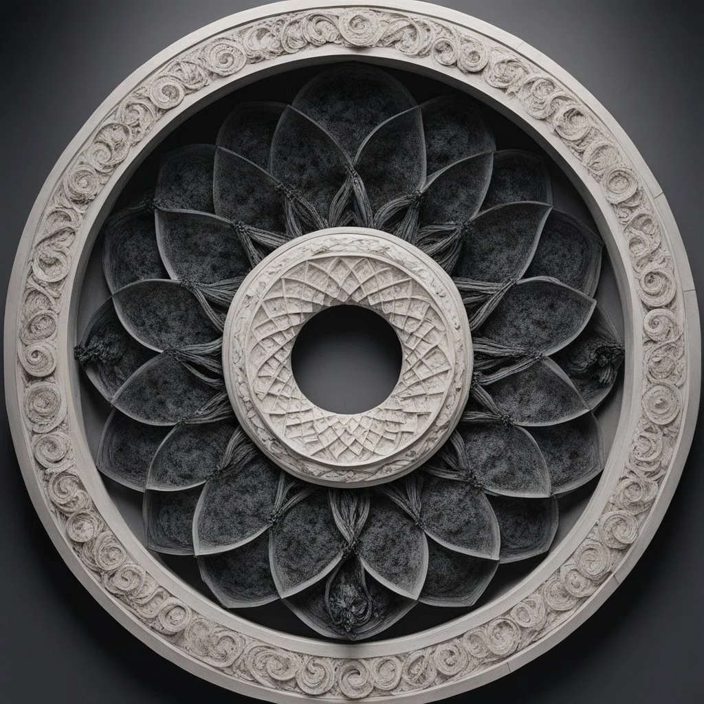 There it hung—silent, suspended in that pressurized vault of glass and carbon, coiled like a secret. They called it the Choral Maw, though none had heard it sing. A perfect circle of biological symmetry, surrounded by layers of pale petal-like flesh and polished ceramic scales, its inner folds revealed a haunting precision, as if carved for a purpose long forgotten. Some claimed it was an organ from a god-machine, others whispered of an ancient race that used resonance as language and faith.