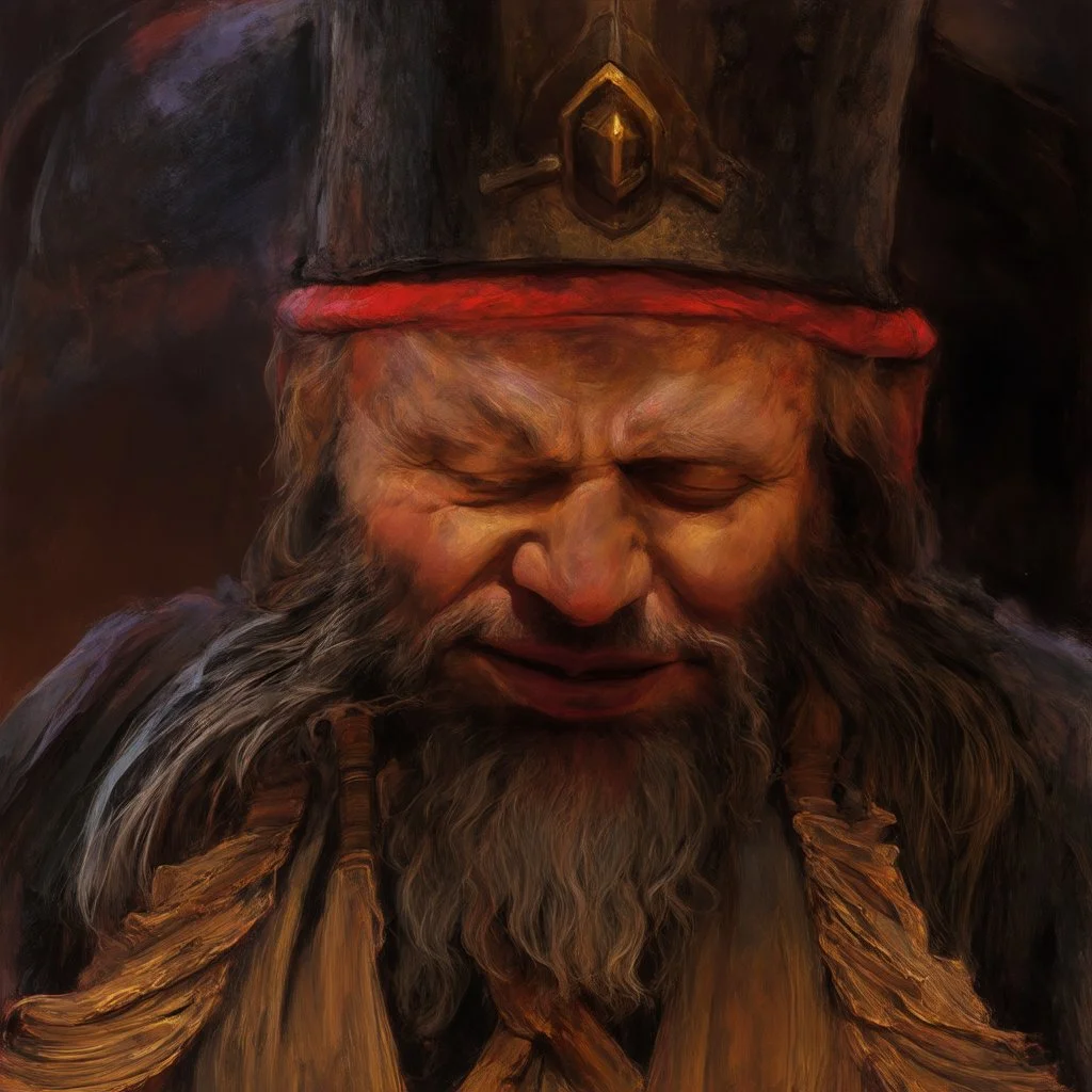 dnd, fantasy, watercolour, stylistic, portrait, illustration, dull colours, male, dwarf, face