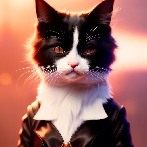 cat girl, ominous, dnd character portrait, waist up portrait, intricate, oil on canvas, masterpiece, expert, insanely detailed, 4k resolution, retroanime style, cute big circular reflective eyes, cinematic smooth, intricate detail , soft smooth lighting, vibrant colors, hokusai style arm sleeve tatoo