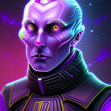 mysterious purple galaxy super villain that has taken over the universe