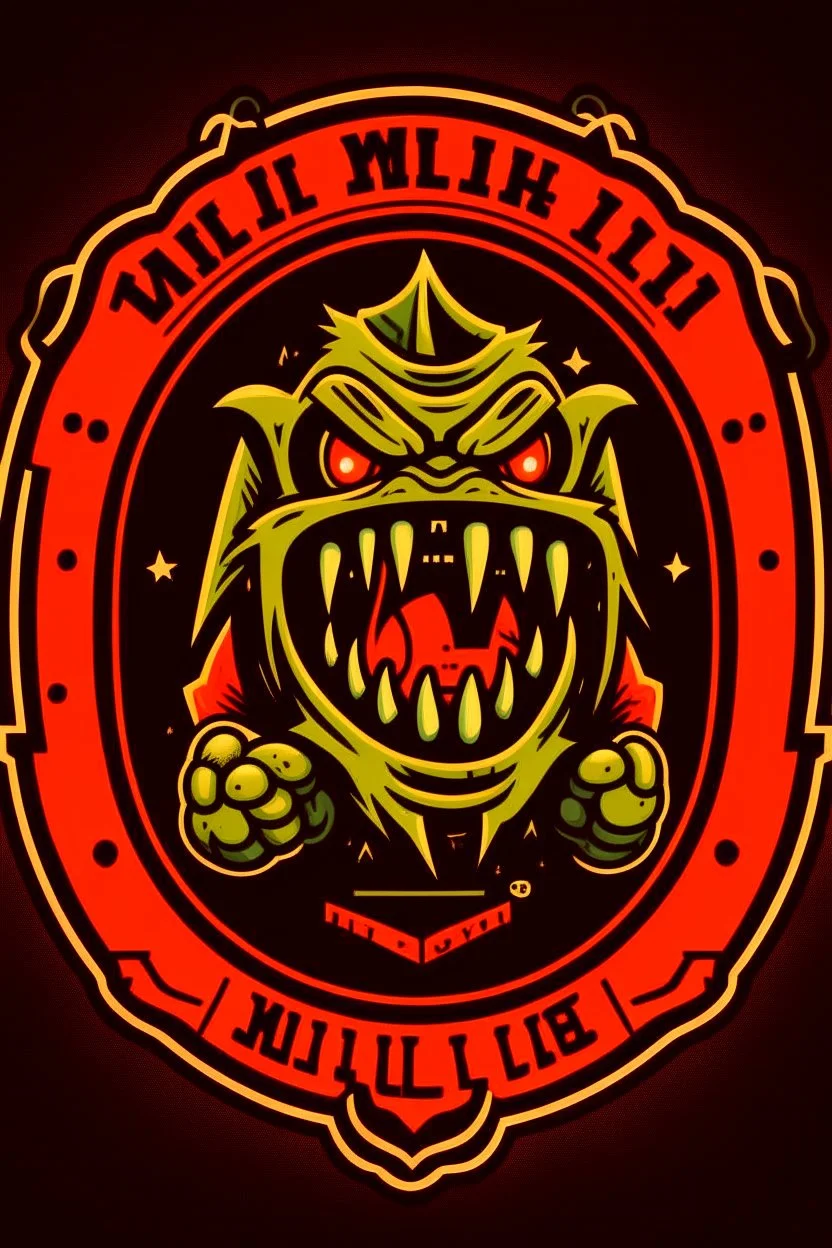 "Lil Monsters" football team logo