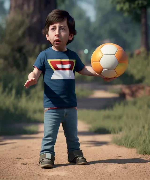 Howard wolowitz toddler, full body, dramatic lighting, angry, hyper realistic,