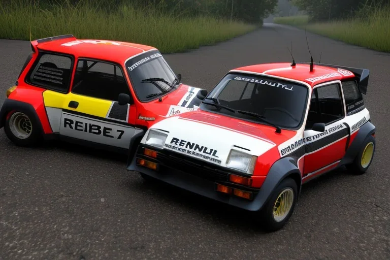 Renault 5 turbo car , rally