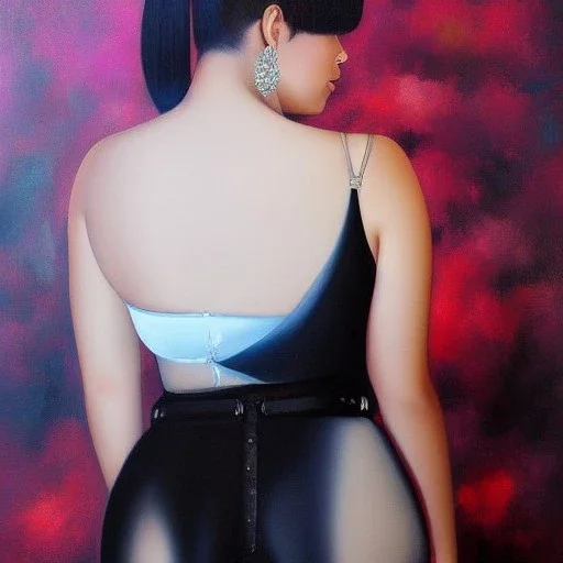 Full body portrait, painting, medium shot lady AntiKawaii