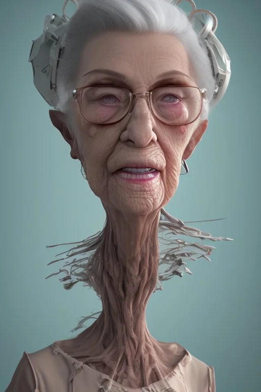 Old grandma who had too many facelifts